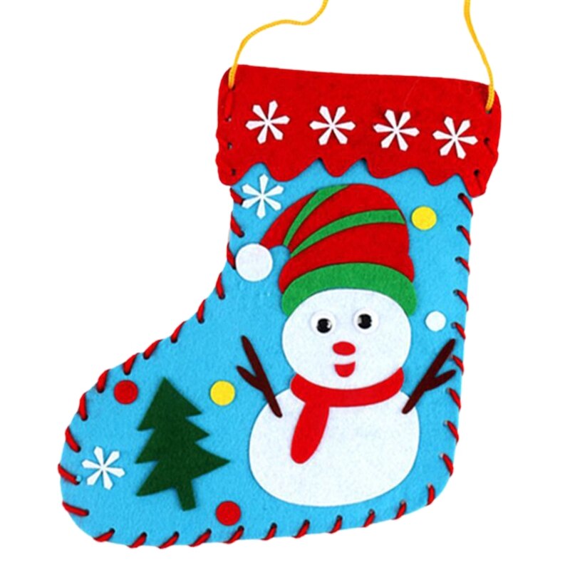 Christmas children's handmade socks Christmas decorations children's educational decorations DIY supplies: Clear