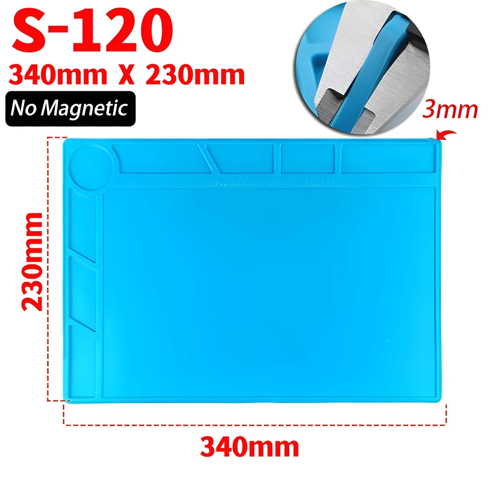 Heat Insulation Working Mat Heat-resistant Soldering Station Repair Insulation Insulator Pad Maintenance Platform Soldering Mat: WHITE