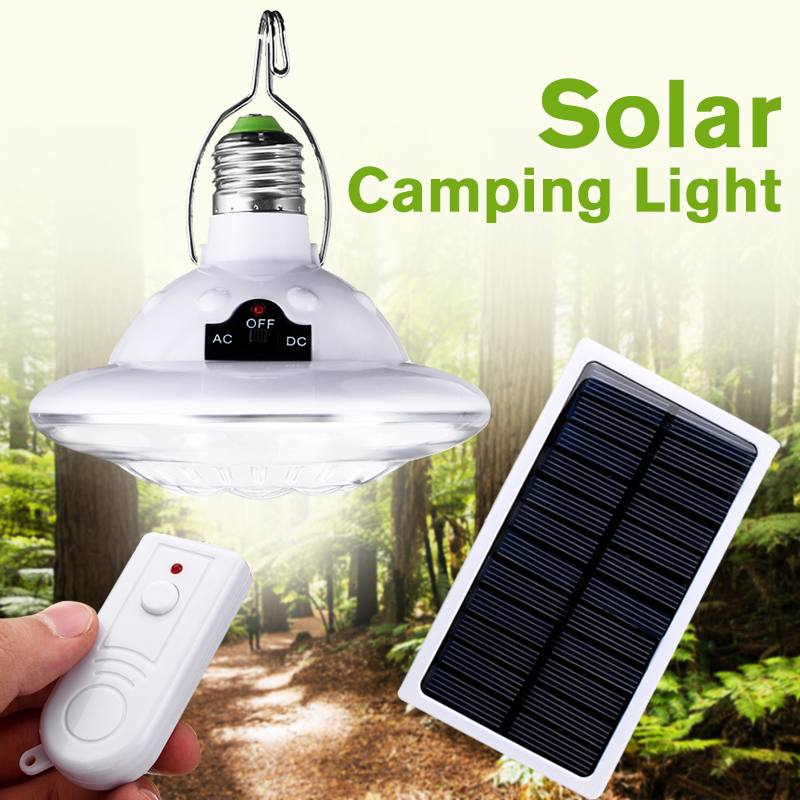 1/2Piece Solar Power LED Lantern with Solar Panel & Remote Control 22LED Tent Camping Bulb for Hiking Fishing Emergency Lights: 1 piece