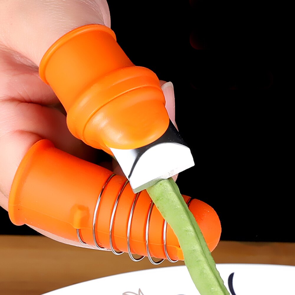 Silicone pouce Mes Vinger protecteur engrenages Snijden Groente Oogsten Mes couteau plante lame Schaar Tuin Handschoenen