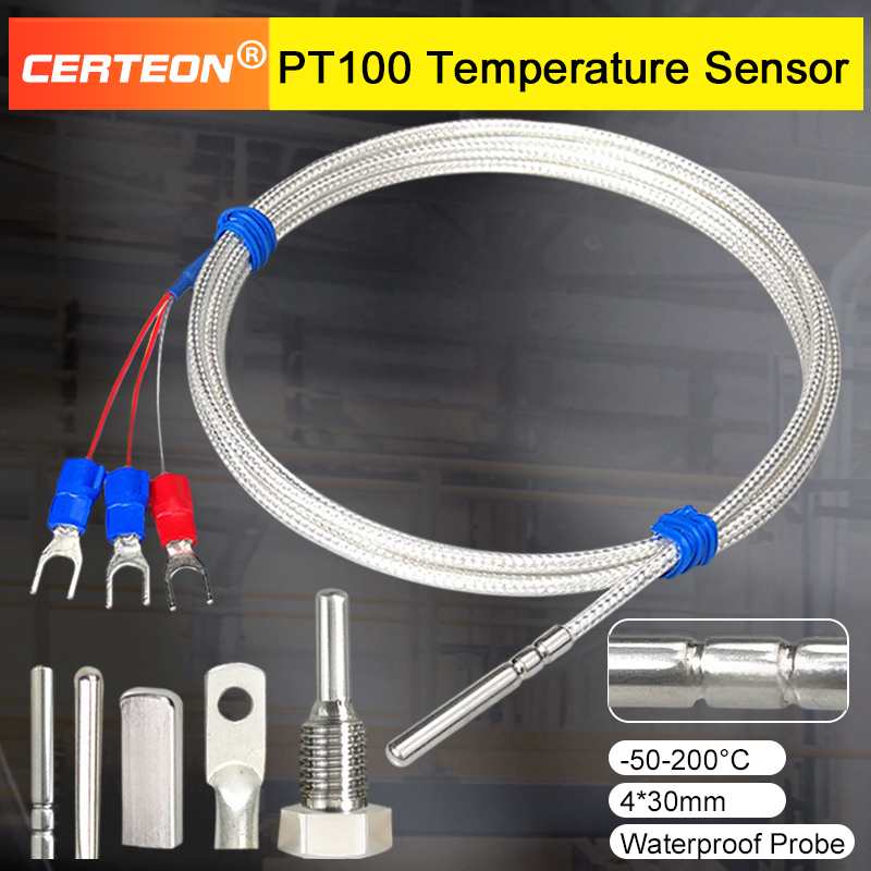 PT100 Temperature Sensor RTD Temperature Probe Platinum Resistance Thermometer PT100 RTD Sensor Industrial Temperature Sensor