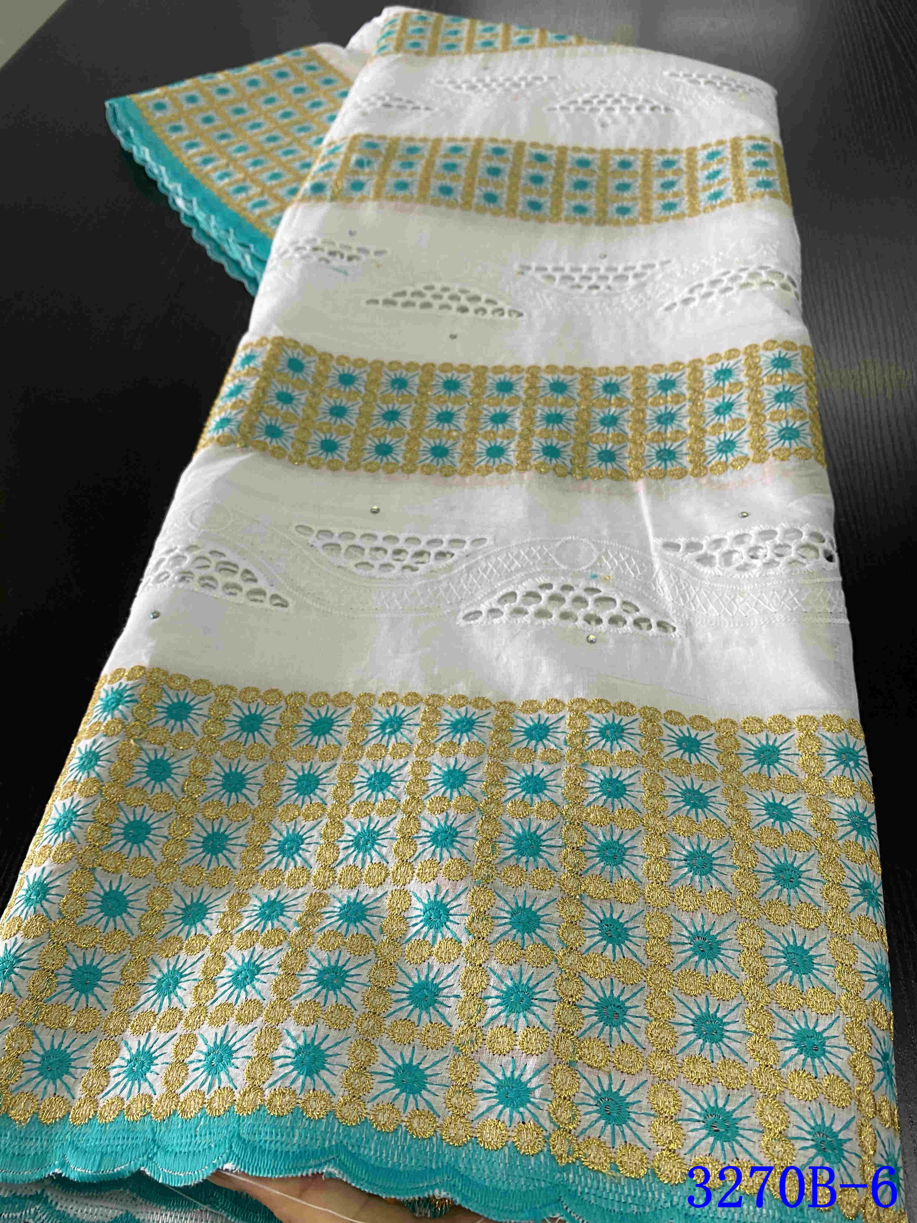 Nigeriansk blondestof blonder seneste broderi afrikansk bomuld blondestof voile blondemateriale til kjole  ya3270b-1: Billede 6