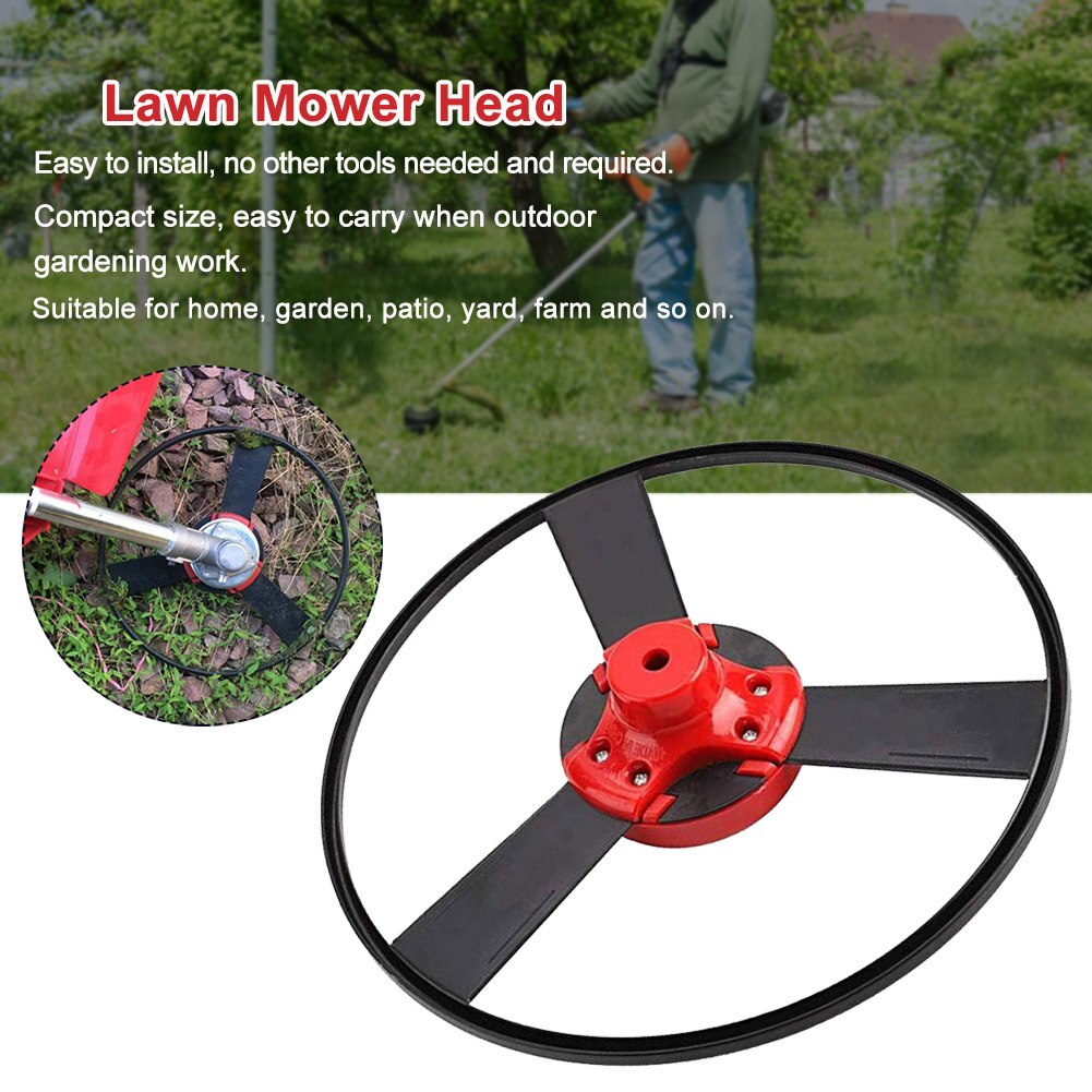 Replacement Parts Lawn Mower Head 27cm Yard Brush Cutter Universal Patio Easy Install Steel Outdoor Garden Home Grass Trimmer