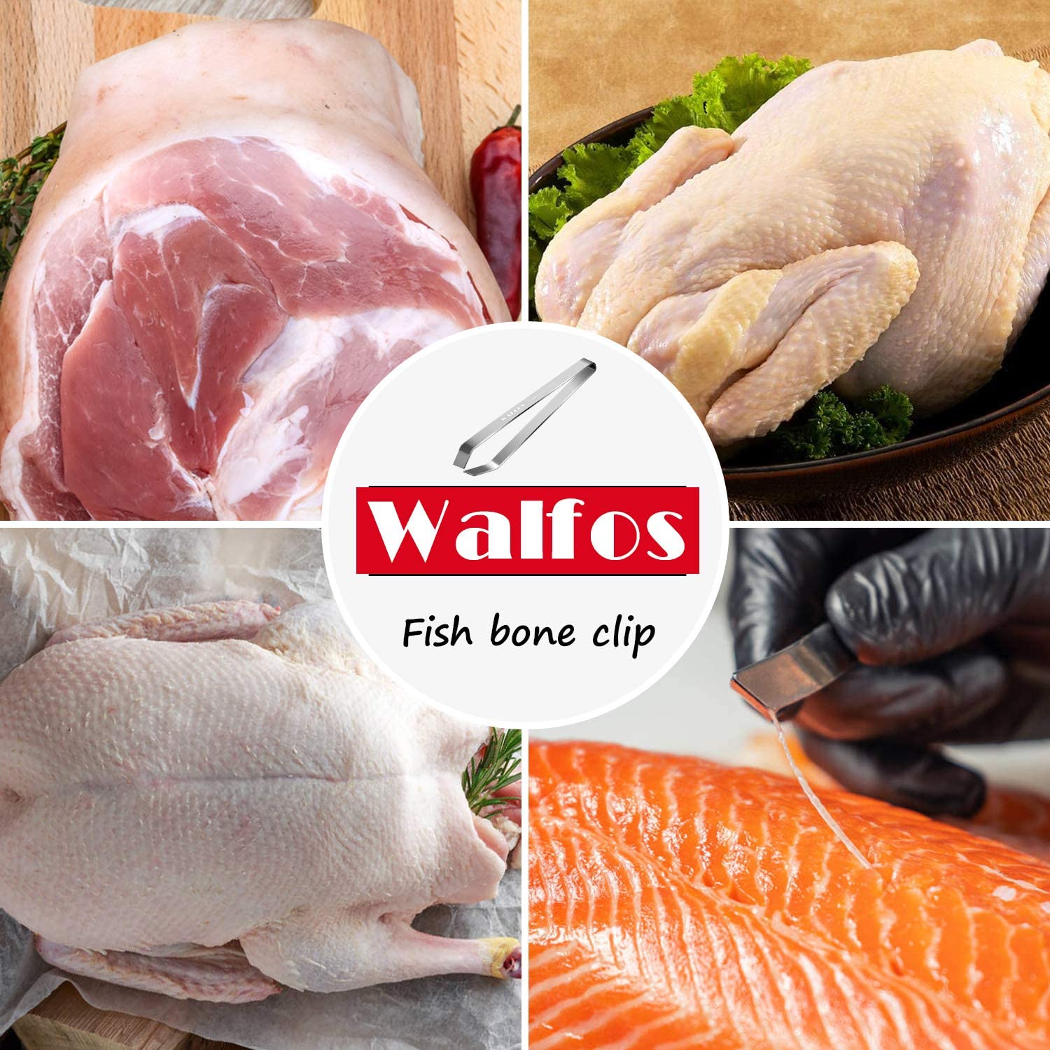 Walfos Visgraten Pincet Tang Rvs Visgraten-Platte En Slant Pincet Tang Remover Puller Epileren Tweezer Tang