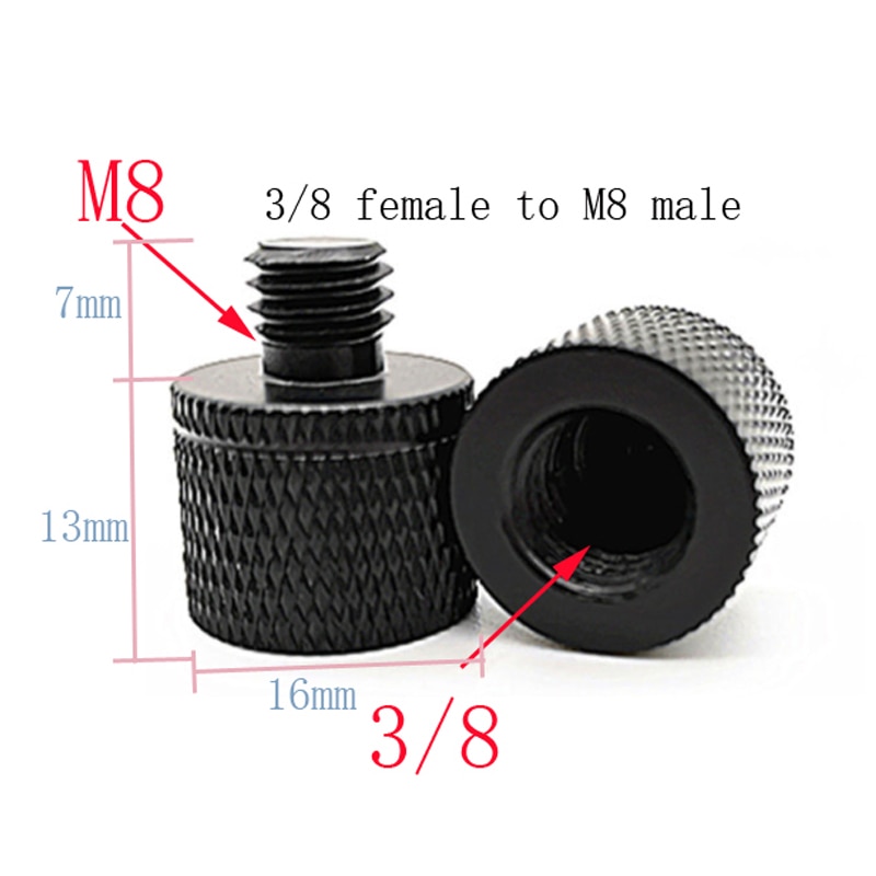Vis de Conversion M5 M6 M8 M10 M12 mâle à femelle 1/4 ou 3/8, accessoires de photographie pour appareil photo, trépied, vis à plaque à dégagement rapide