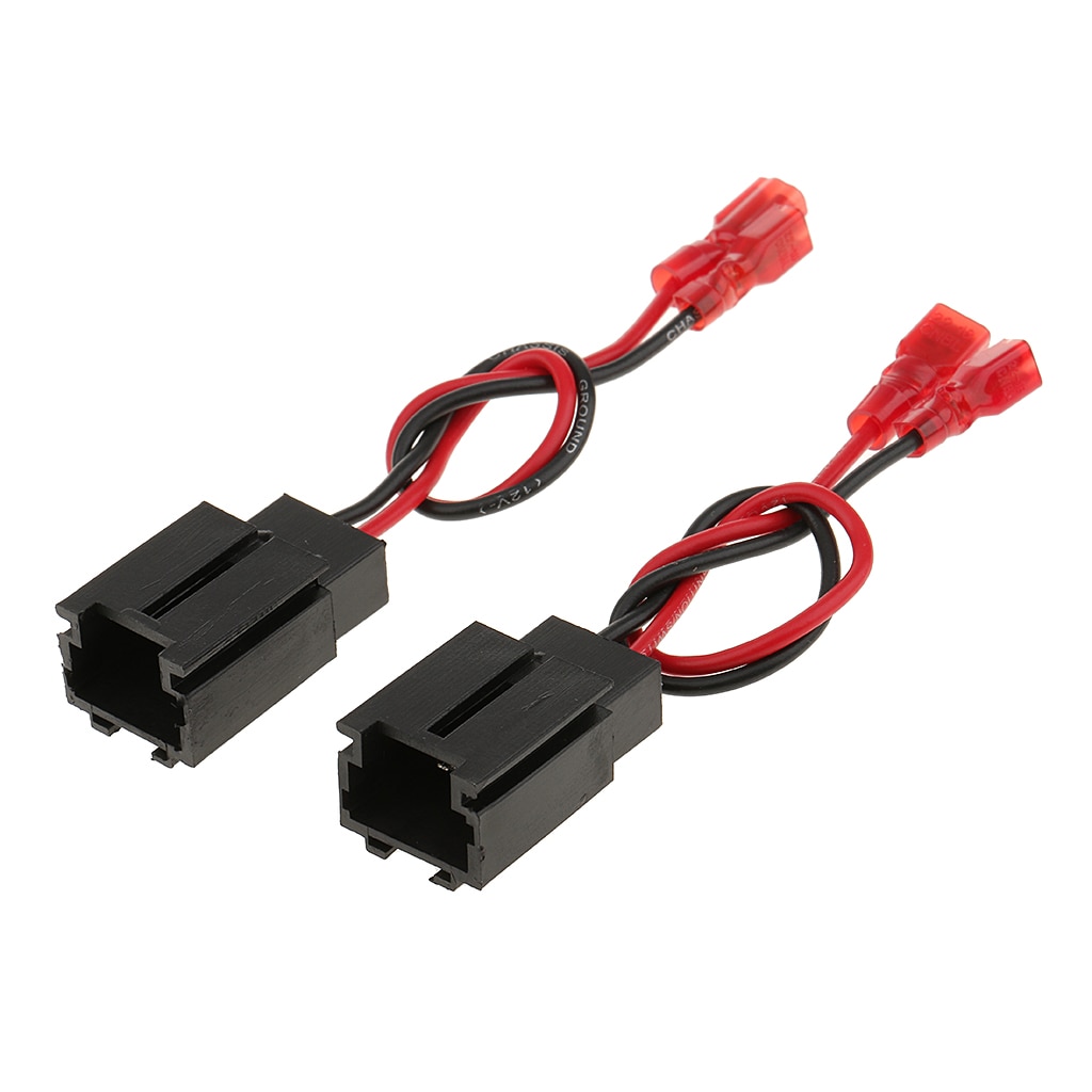 Pair Aftermarket Speaker Connection Wire Harness Adapters for Peugeot 206