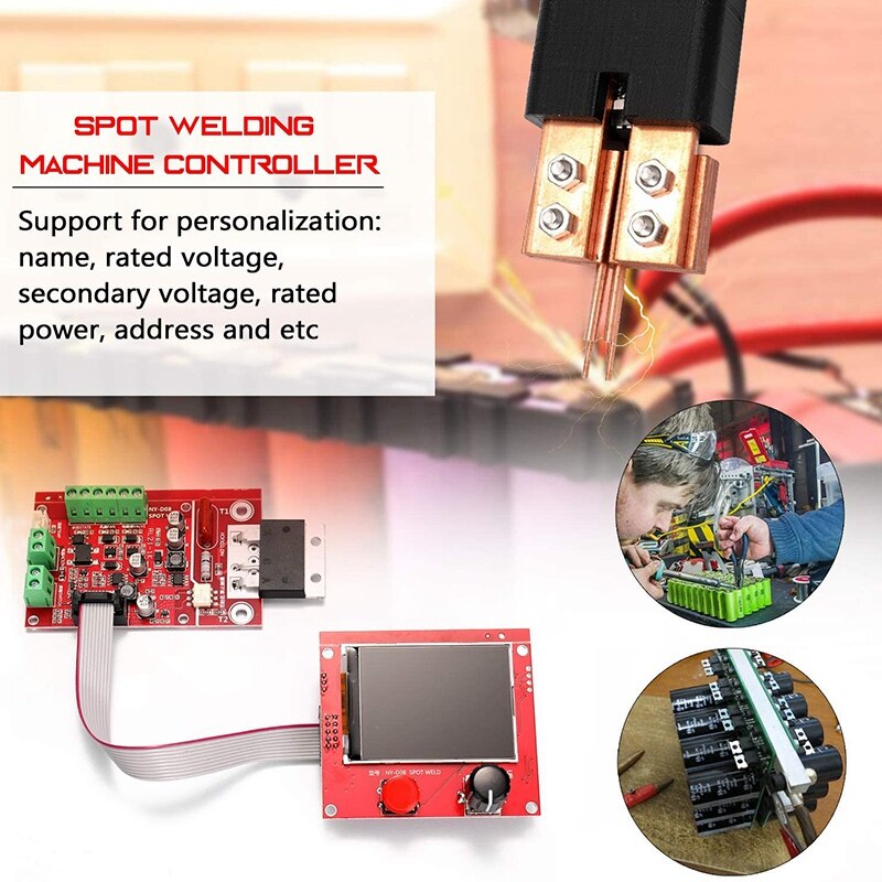 NY-D08 Spot Welding Machine Controller Pneumatic Color LCD Display Multi-Point Personalization with Temperature Sensor