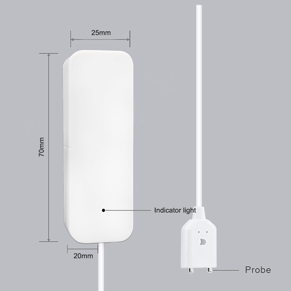 WIFI Water Leak Sensor Water Leakage Intrusion Detector Alert Water Level Overflow Alarm Tuya Smart Life App Remote Control