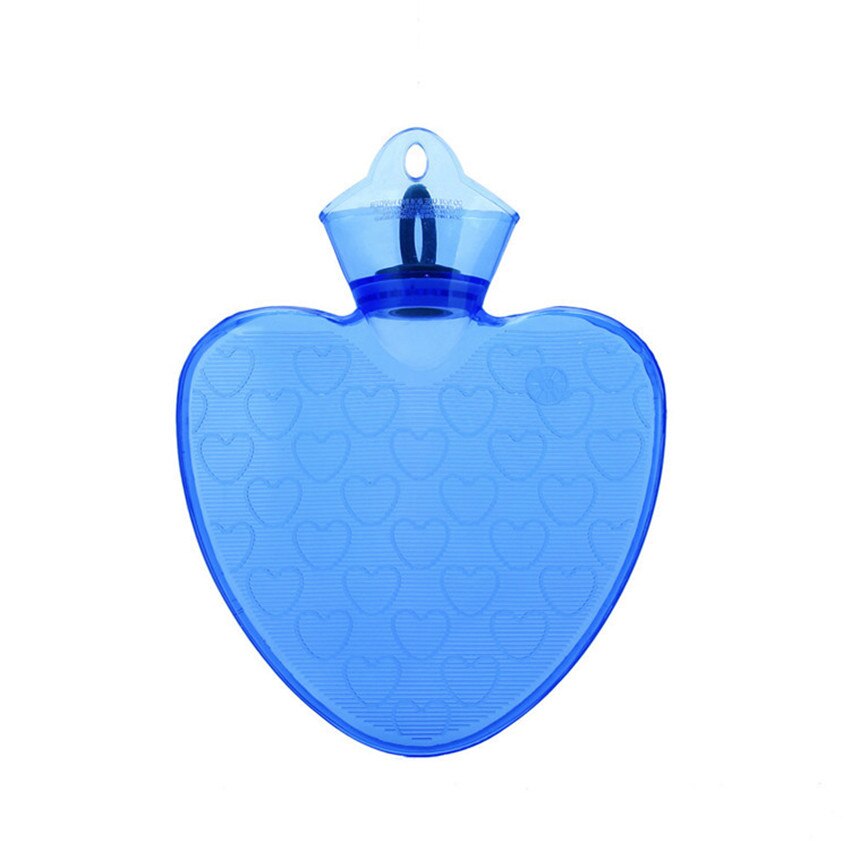 Botella de agua de pvc con forma de corazón: blue