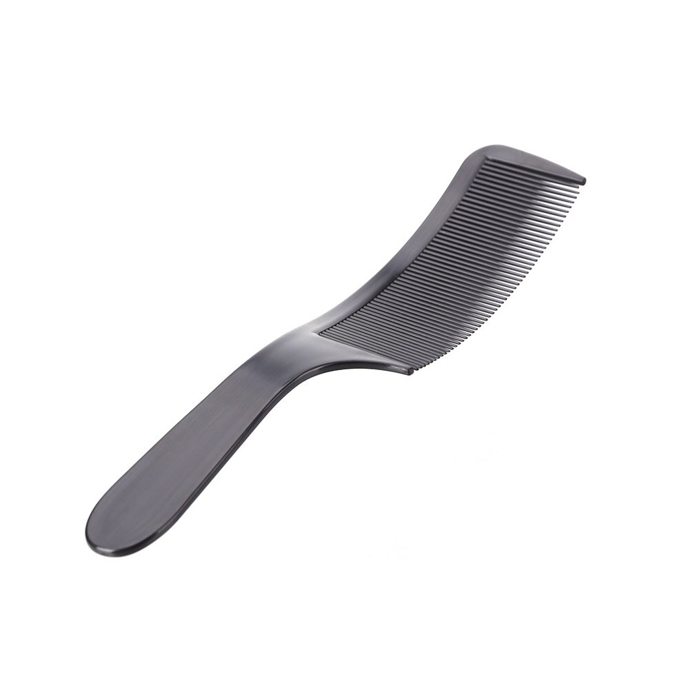 Black Curved Shaver Hair Clipper Cutting Comb Barber Flat Top Comb Anti-static Salon Cutting Comb Hairdressing Brush