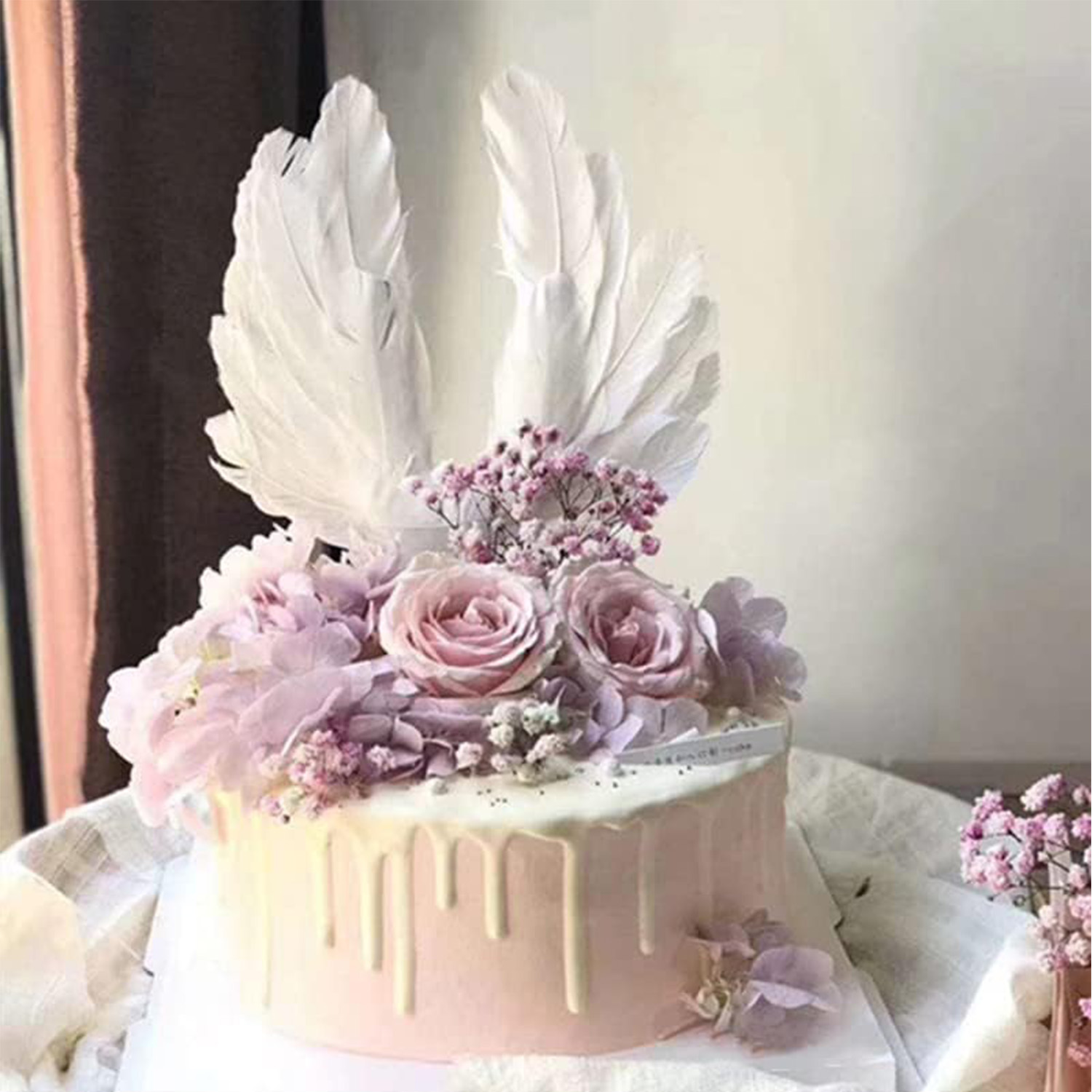 White Angel Cupcake Toppers Baby Angel Cake Topper Toppers Cake Decoration for Anniversary Birthday Party Wedding Baby Shower