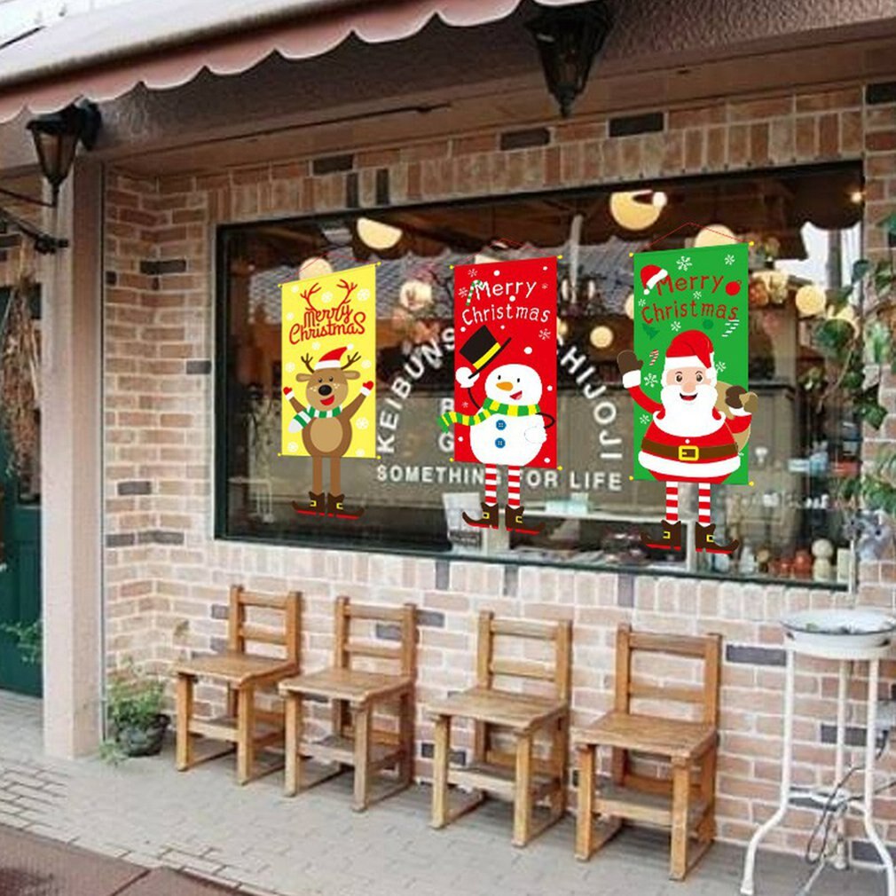 Glædelig jul dekorative dør banner hængende ornamenter julepynt til hjem veranda tegn udendørs: Elg