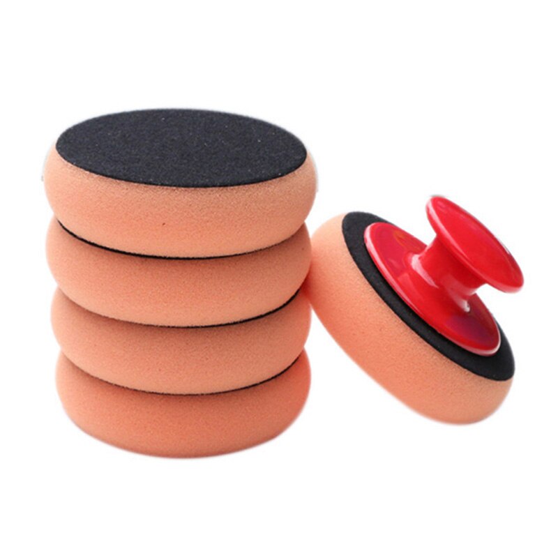 Tragbare Auto Wachs Applikator Pad Mikrofaser Schwamm Griff Griff 6 Teile/satz Auto Wachs waschen Polieren Pad Schwamm Reinigung Schaum Bausatz neue