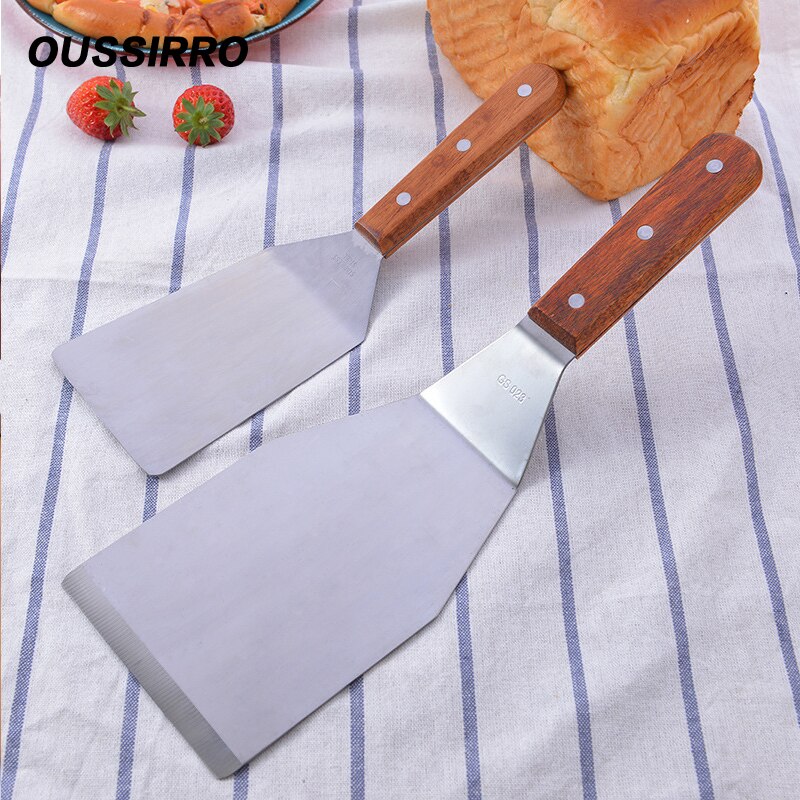 1 PCS Pancakes Steak Pizza Hand Cakes Stainless Steel Shovels Iron Plates 12 cm