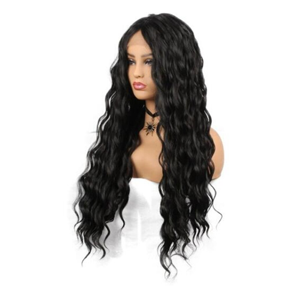 Synthetic Lace Women Wigs Long Natural Curly Brown Ombre Golden Wigs for Women Daily Wear Charming Woman Hair Wig: 1033