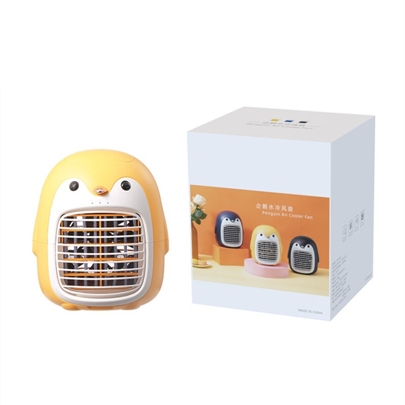 Simpatico pinguino spray acqua ventola di raffreddamento ad aria USB ricaricabile casa desktop mini condizionatore d'aria nebulizzatore umidificatore ventilatore 3 ingranaggi regolabile