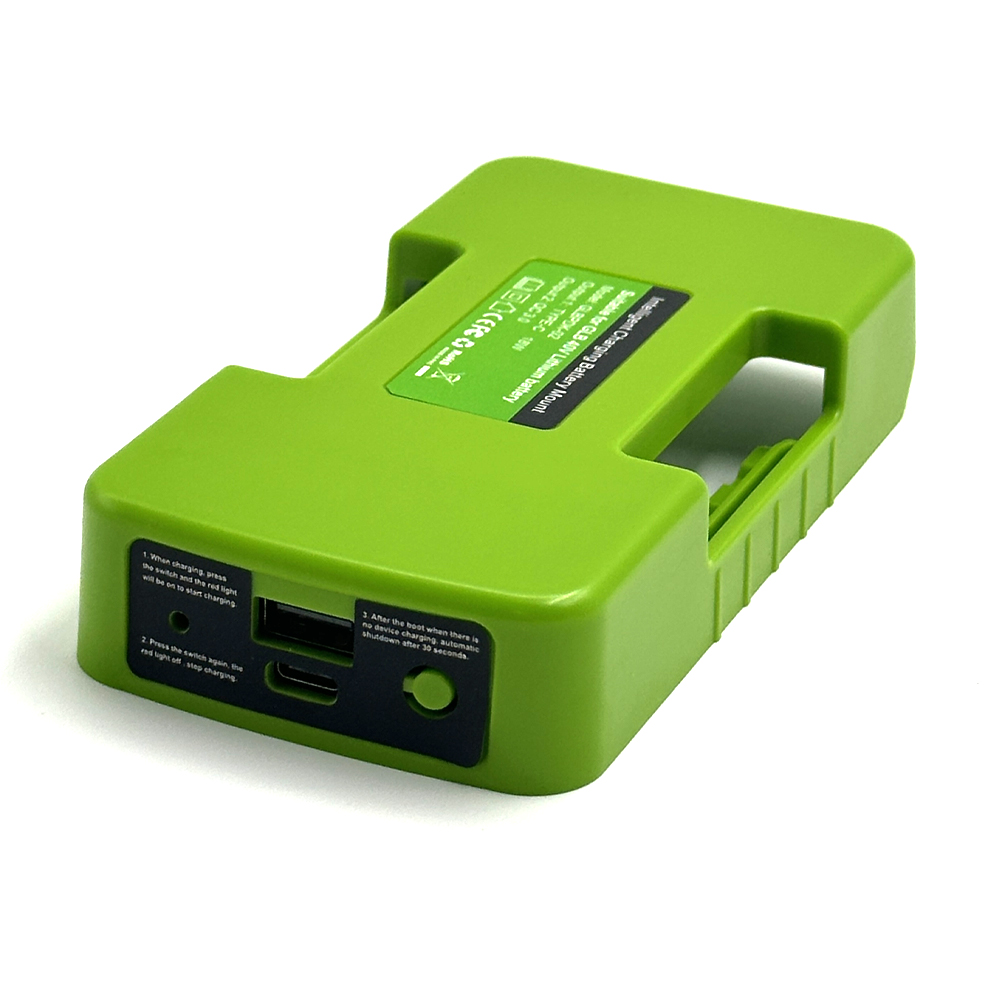 Usb-powerbank-opladeradapter til makita/ryobi/greenworks 40v li-ion-batterier med type-c-port, batteriopbevaringsetui