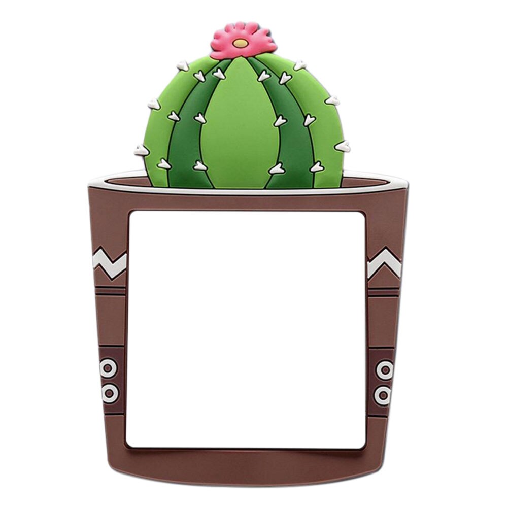 Autocollants pour interrupteur mural Fluorescent en Silicone, 1 pièce, mignon dessin animé Cactus 3D, décoration de la maison: 2C