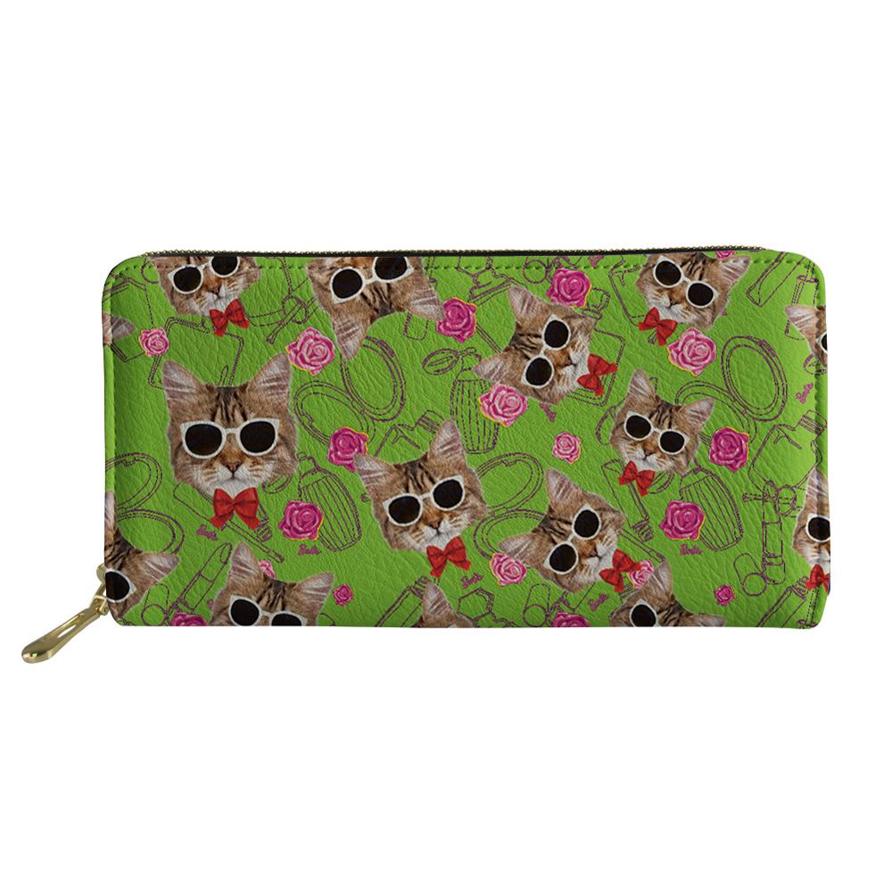 Mooie dierenprint dames pu lange portemonnee met rits: Ad3