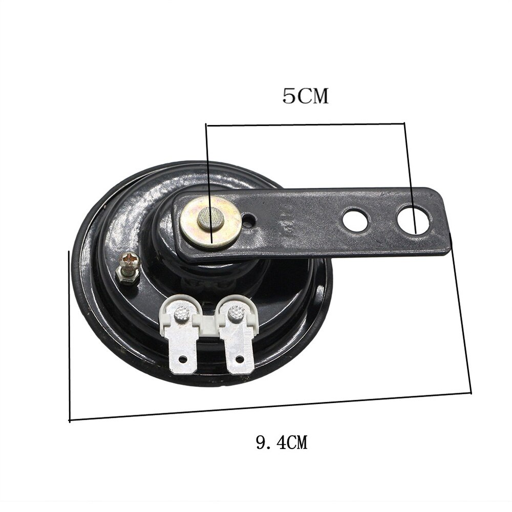 Klaxon noir pour moto 12V