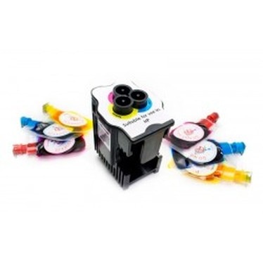 Kit de recarga hp 22/22xl/28/57 (1 estação de recarga + 6 recargas de cor) (6*4 ml)