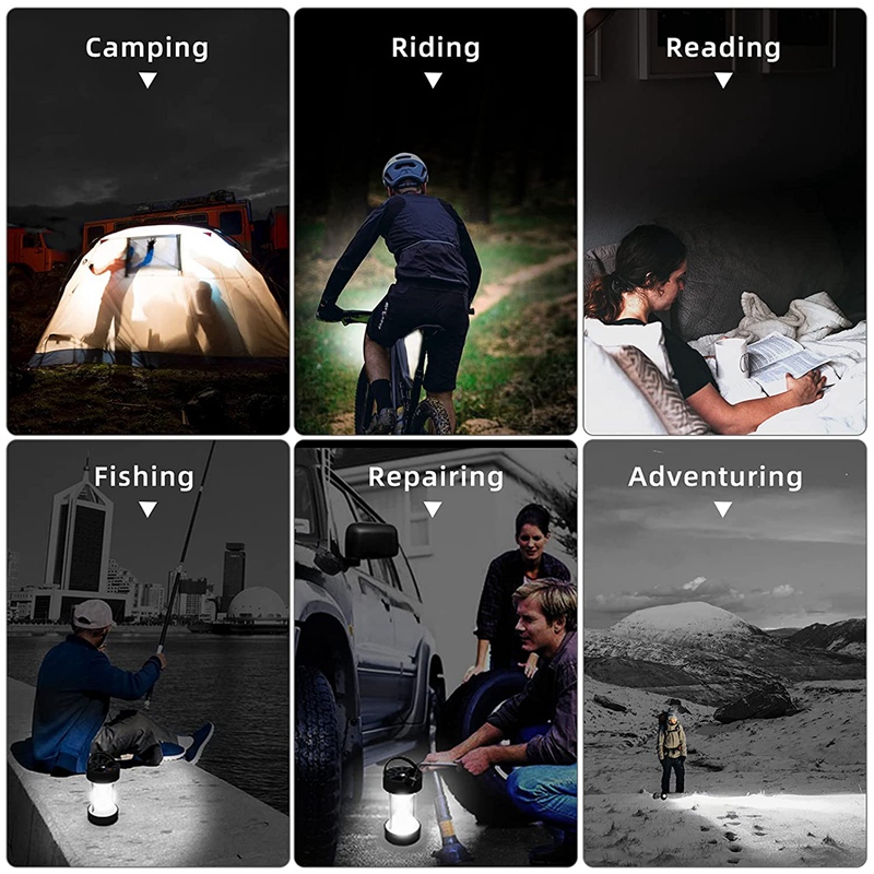 Solar LED Camping Lantern Solar And Battery Powered Camping Lights Survival Lantern For Emergency BBQ Hiking Fishing