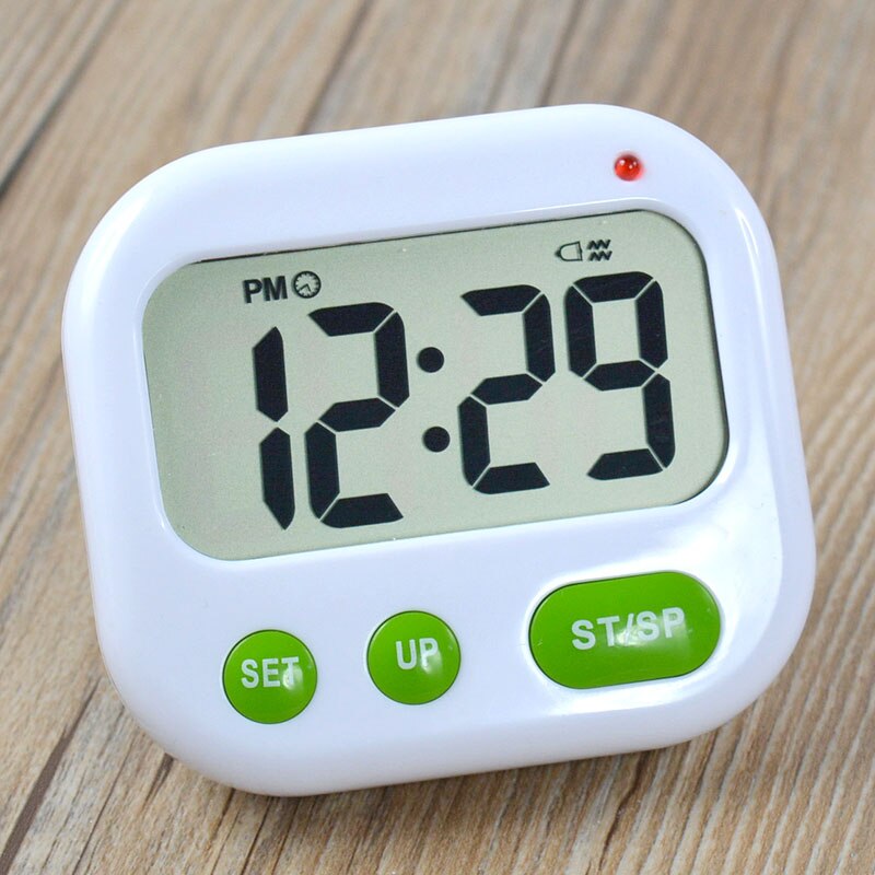 (Musik/Vibration) LCD Digital Timer Wecker CountDown 24 stunden Uhr Küche Timer Uhr