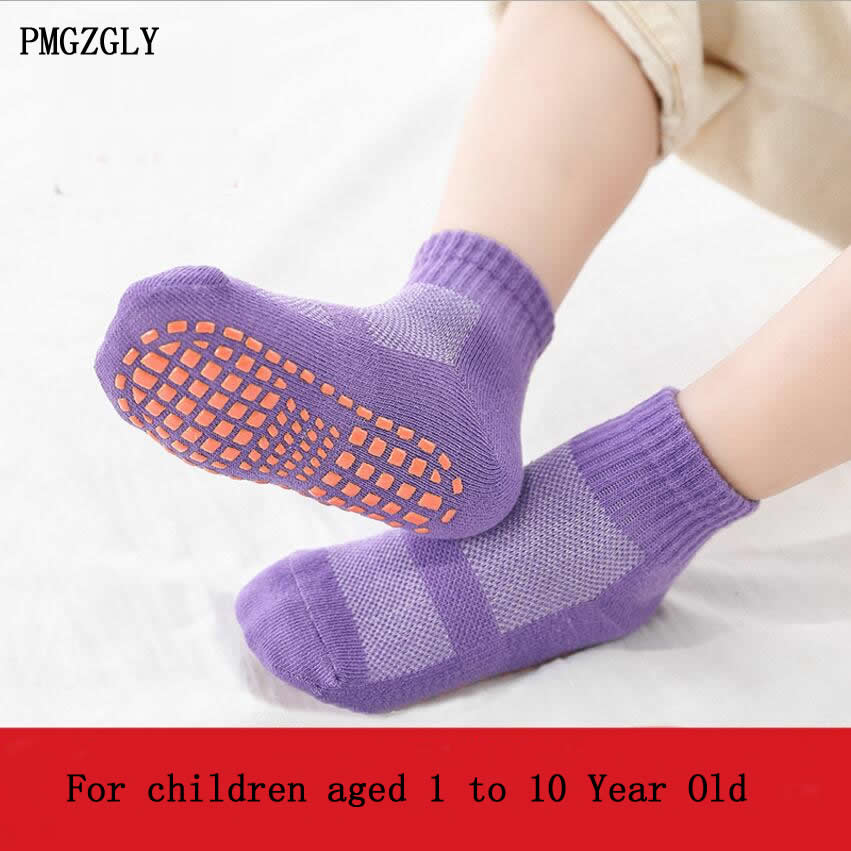 Anti-slip Sok Jongens meisjes Zachte Kamer Vloer binnen buiten Party Game Korte Trampoline slang Baby Antislip Sokken Kinderen sokken