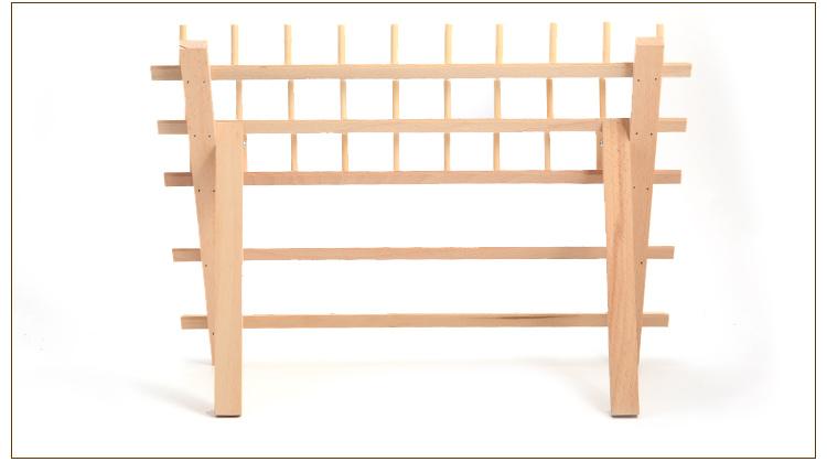 HAITRAL 60-Spool Thread Rack, Wooden Thread Holder Sewing Organizer for Sewing, Quilting, Embroidery, Hair-braiding