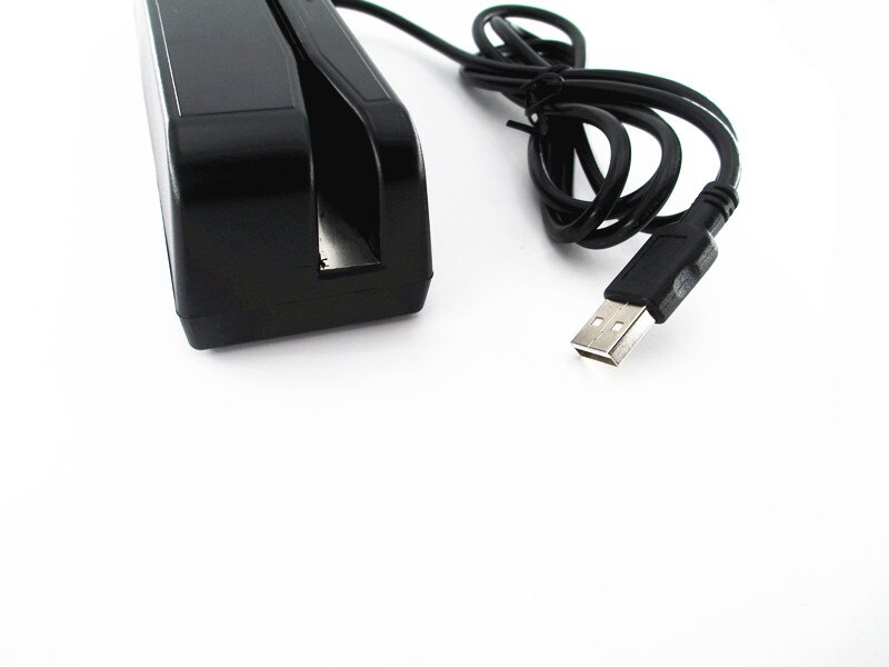 USB Universal Magnetic Card Barcode Reader Stripe Bidirectional MSR Card Reader POS Reader 1 2 track white