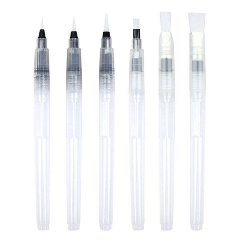 6 sztuk zestaw farba wodna miękki pisak z pędzelkiem pędzle robić akwareli pióro wielokrotnego napełniania szczotka nylonowa końcówka robić malowania robić rysowania artystycznego