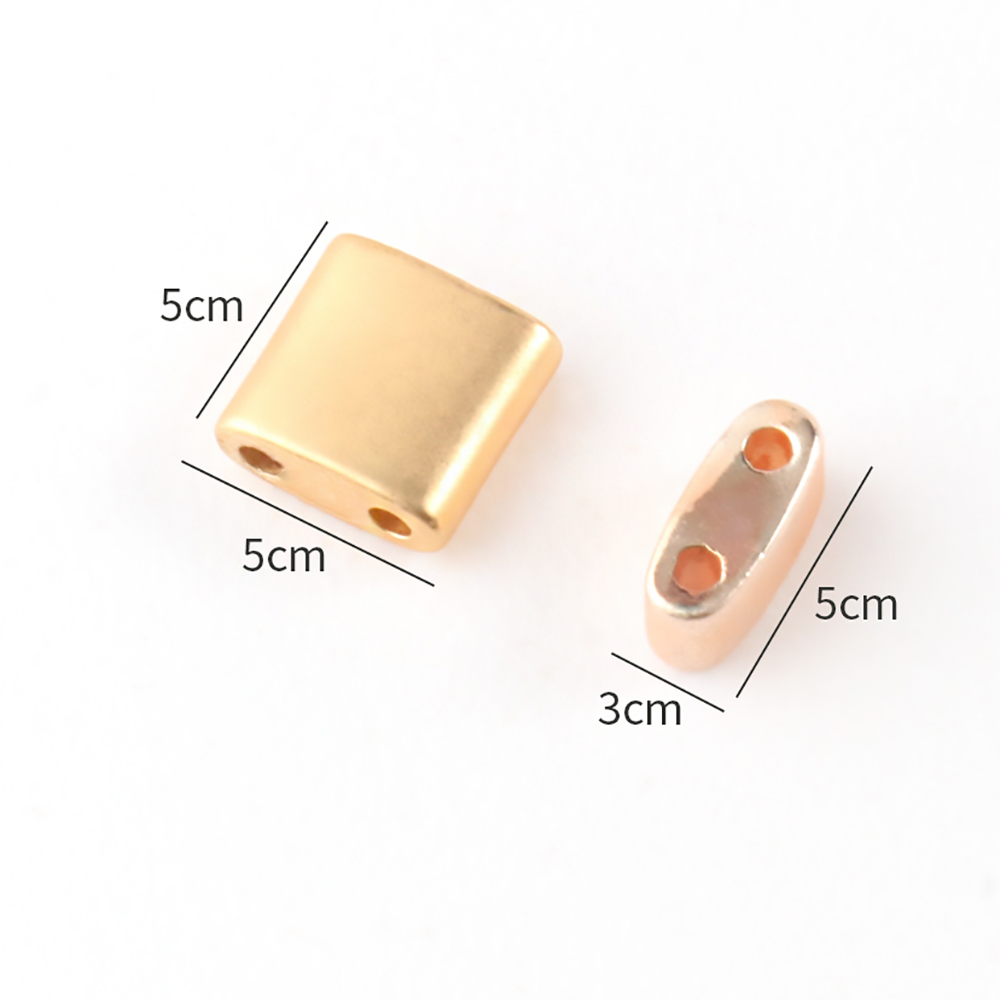 Piedra Natural opaca pulida mate dos agujeros piedra de hematita Mineral cuentas espaciadoras sueltas para fabricación de joyería Diy pulsera pendientes Tila