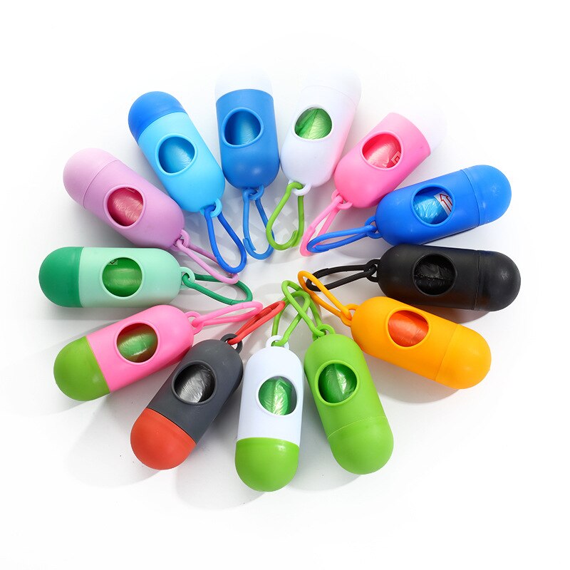 Portable Pet Dog Toy Dispenser Poop Bag Set Garbage Bags Carrier Holder Animal Waste Picker Outdoor Cleaning Tools Pet Supplies
