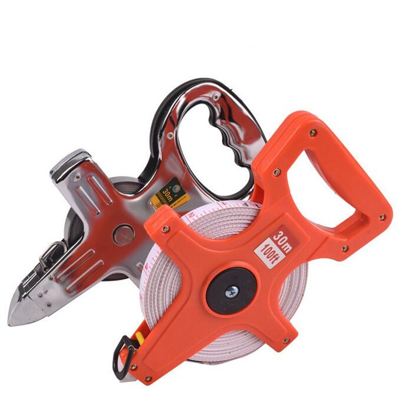 Portable scale ruler inch metric 50M 100M Open Reel Steel Tape Measure with shelf for Woodworking Construction Measuring tool