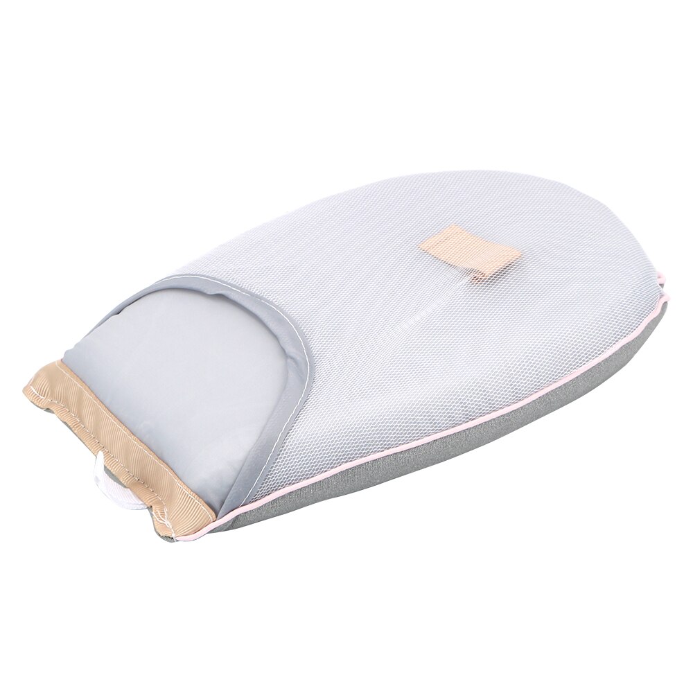 Håndholdt mini strygepude t-shirts ærme strygebrætholder varmebestandig til tøj beklædningsgenstand portabe anti damp handsker: -en