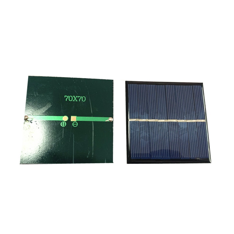 Mini Panel Solar de polímero para carga, 4V, 160MA, batería de 2,4 V, experimento de ciencia hecho a mano, 70x70MM, 1 ud.