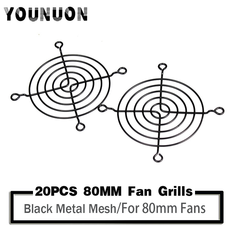 20 Pieces 80mm Fan Grills 80x80mm Metal Protector For 80mm Fans Computer Case Iron Mesh for Fan Protection