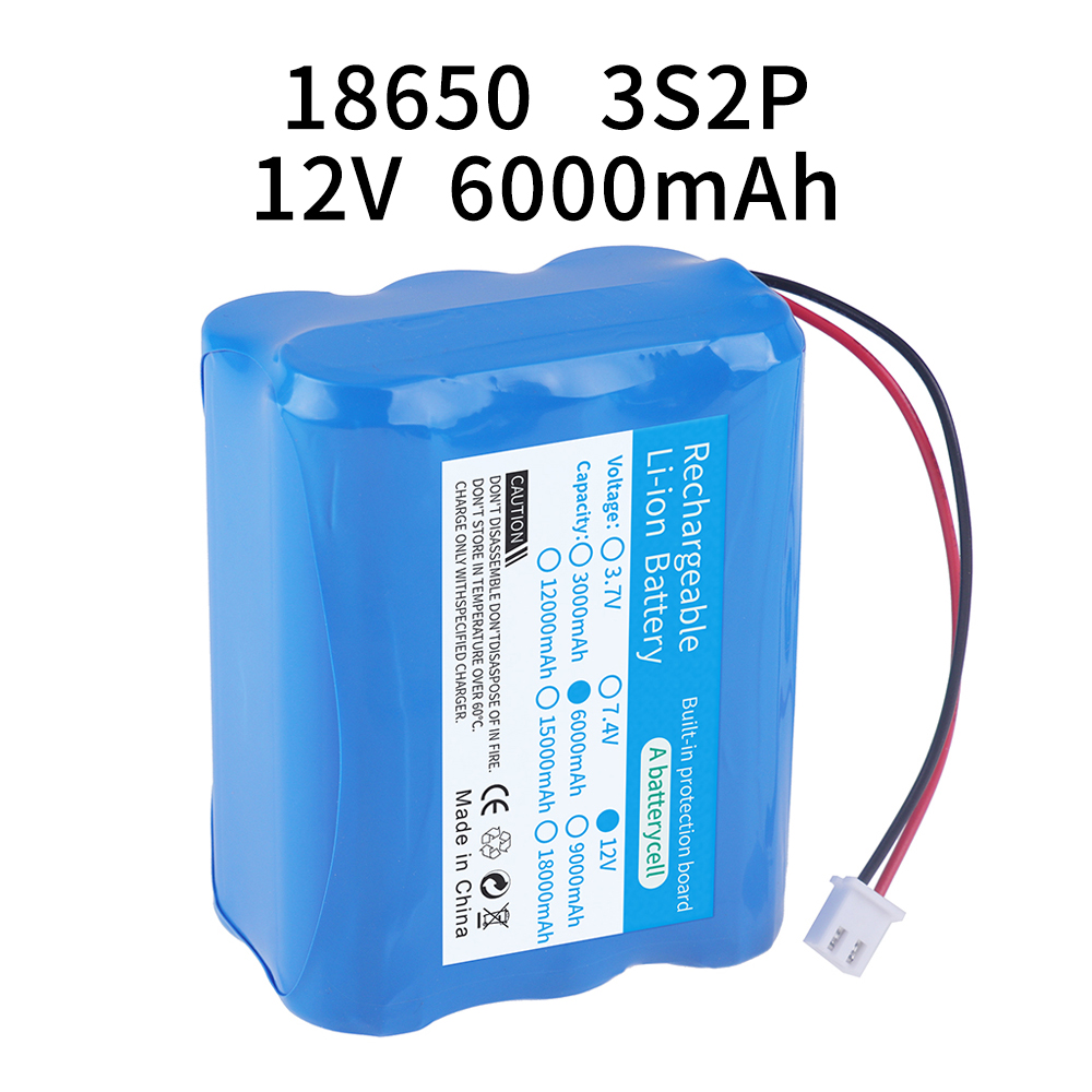 12V 3000mAh 8000/12,6 mAh Lithium-Ionen-Akku 3s 11,1 V V Akku für Monitor-UPS CCTV-Kamera-Akku