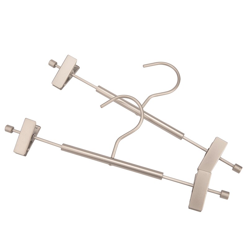 Cintre à Clip en acier inoxydable pour vêtements, , pour pantalons, jupe, vêtements pour adultes, réglable