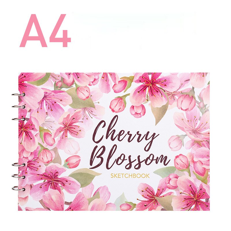 Horizontal Loose-Leaf Hand A4 Art Painting 50 Pages Sketch Paper Color Lead Environmental Replaceable: Red