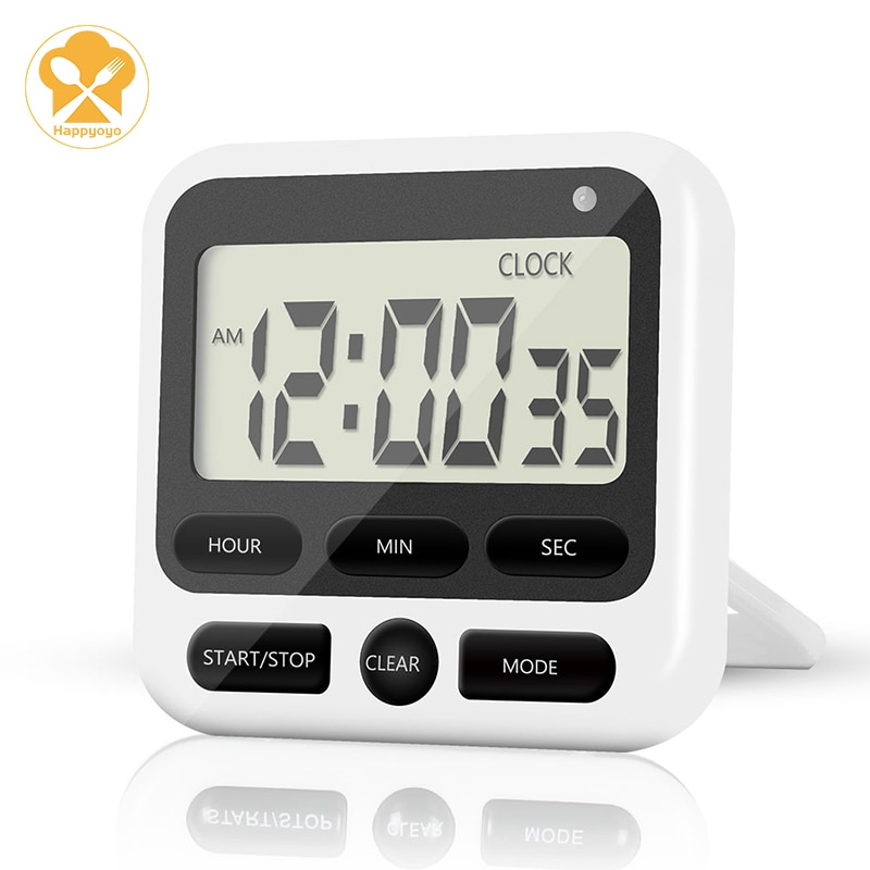 Digitalen Bildschirm Küche Timer Countdown Kochen Laut Alarm Magnetische Rückseite Stand Schlaf Stoppuhr Backen Temporizador Große LCD