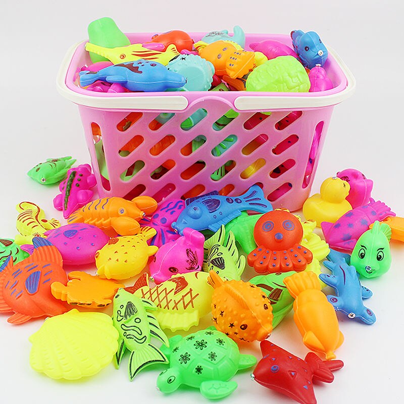 Magnetische Kinderen Vissen Speelgoed Set Magneet Vissen Play Water Baby Speelgoed Vis Vierkante Kinderen Jongen Meisje Vissen Speelgoed