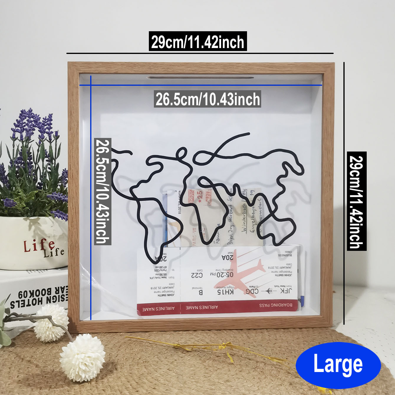 Cadre photo Shadow Box avec fente supérieure – Aff... – Grandado