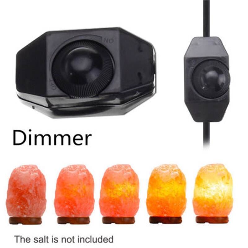 Himalayan Salt Lamp Electric Power Dimmer Cable Cord Switch E12 Socket US Plug