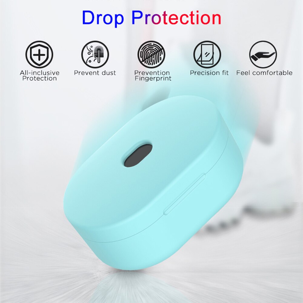 Funda de silicona para auriculares Xiaomi Redmi AirDots, carcasa para auriculares inalámbricos por Bluetooth, TWS, 1, 2 cajas