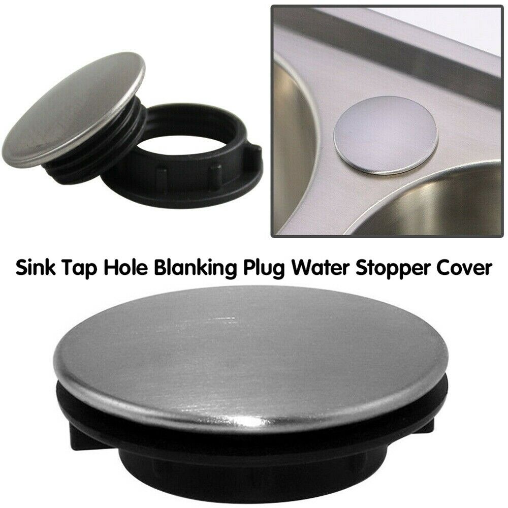 36mm Stainless Steel Kitchen Sink Tap Hole Blanking Metal Plug Water Stopper Cover for Wash Basin Bathrooms Bathtub accessories
