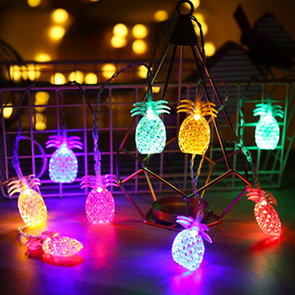 Rgb Led Ananas Fruit Slingers Kleurrijke Garland String Fairy Lights Batterij-Aangedreven Lantaarns Kerst Bruiloft Decoratie: RGB / 1.5M USB
