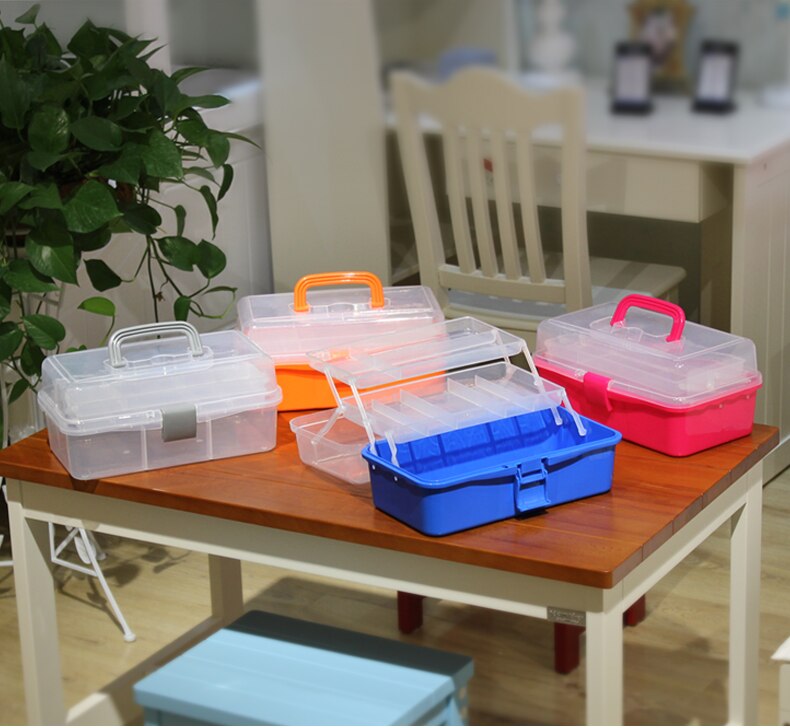 Chest Portable Tool Box Cabinet Storage Handle Plastic Tools Box Organizer Caixa De Ferramentas Tool Storage EA60GX