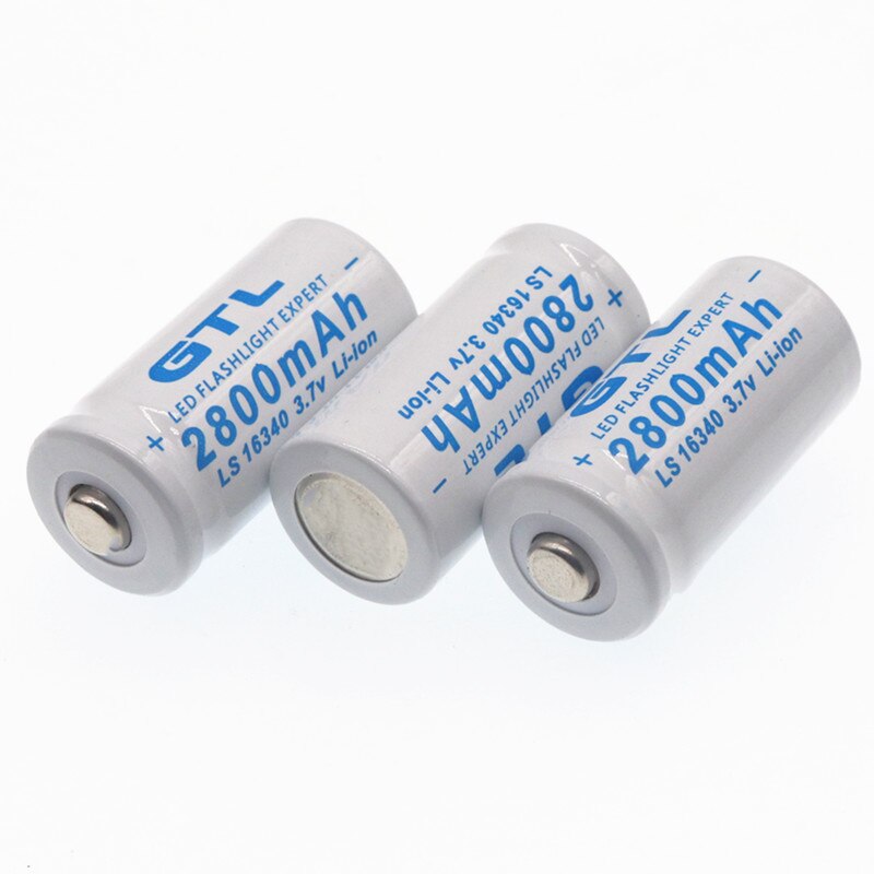 2800 Mah Oplaadbare Li-Ion 16340 Batterij Universalbc Led Zaklamp Expert 2800 Mah Ls 16340 3.7V Li-Ion Paarse Kleur