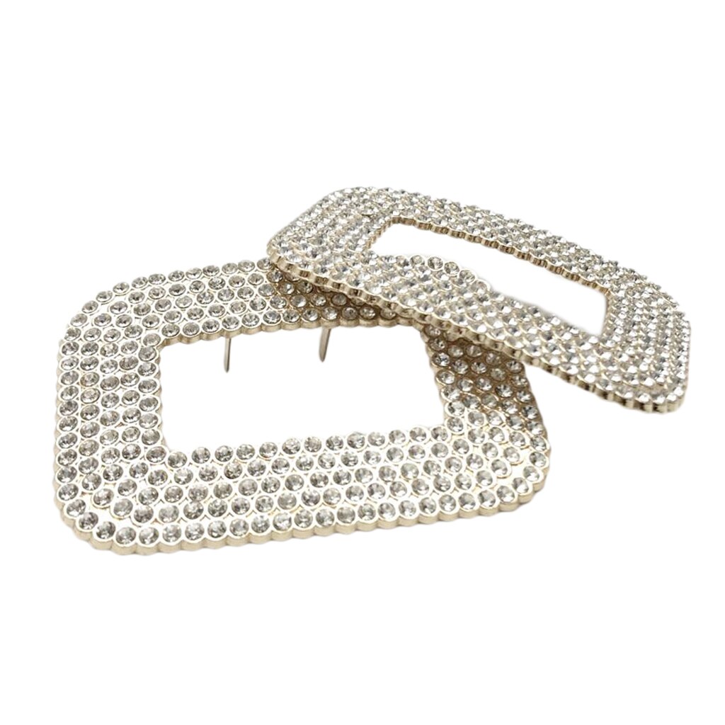 2 uds. De broches de cristal para zapatos, Charms, hebilla, accesorios de decoración para zapatos de novia para mujer
